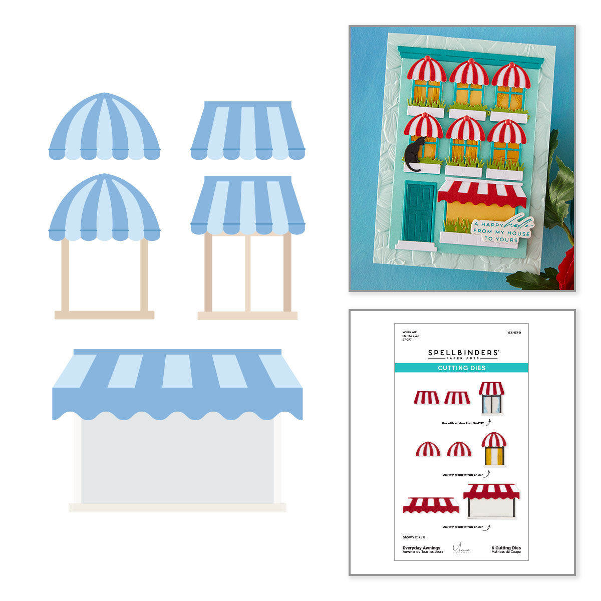 Spellbinders Everyday Awnings Etched Dies by Yana Smakula