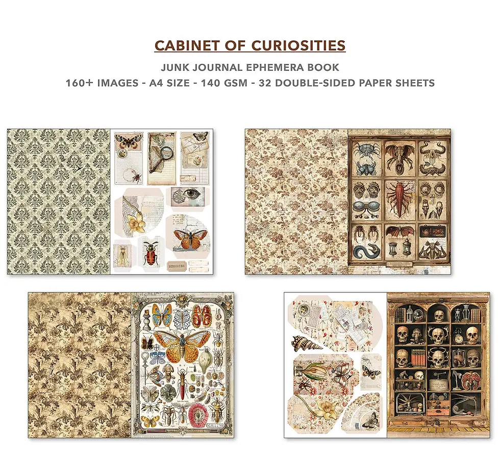 Thumbnail: Ciao Bella Cabinet Of Curiosities Junk Journal & Ephemera Book A4 32/Pkg