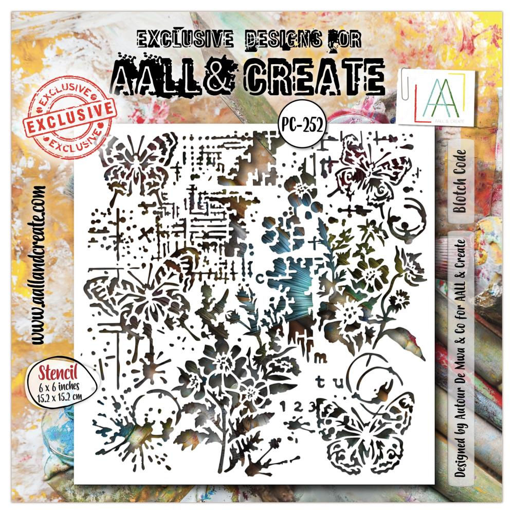 AALL And Create Stencil 6"X6" Blotch Code