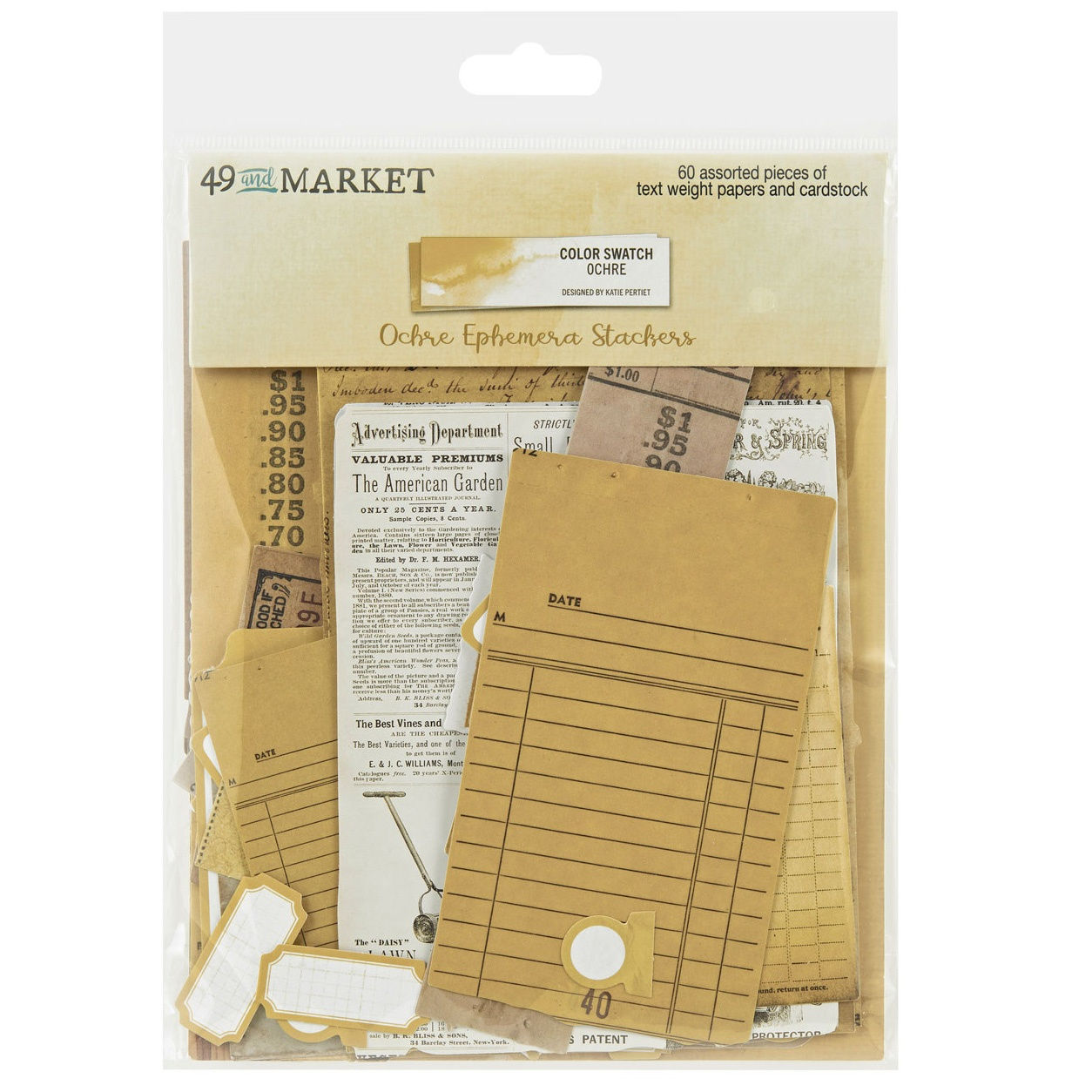 49 and Market Color Swatch: Ochre Ephemera Stackers