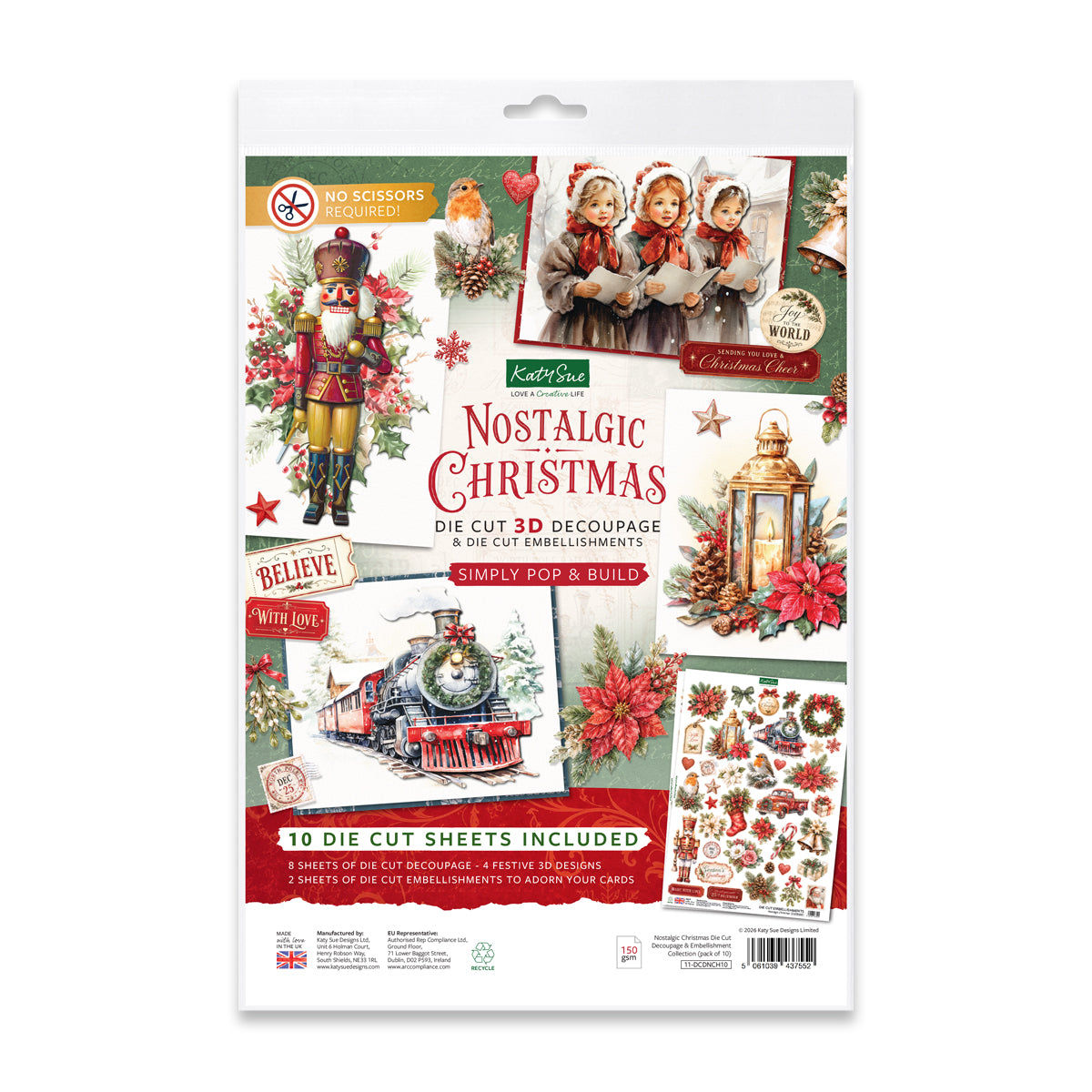 Kanban Crafts Nostalgic Christmas Die Cut Decoupage Collection (10) 11-DCDNCH10