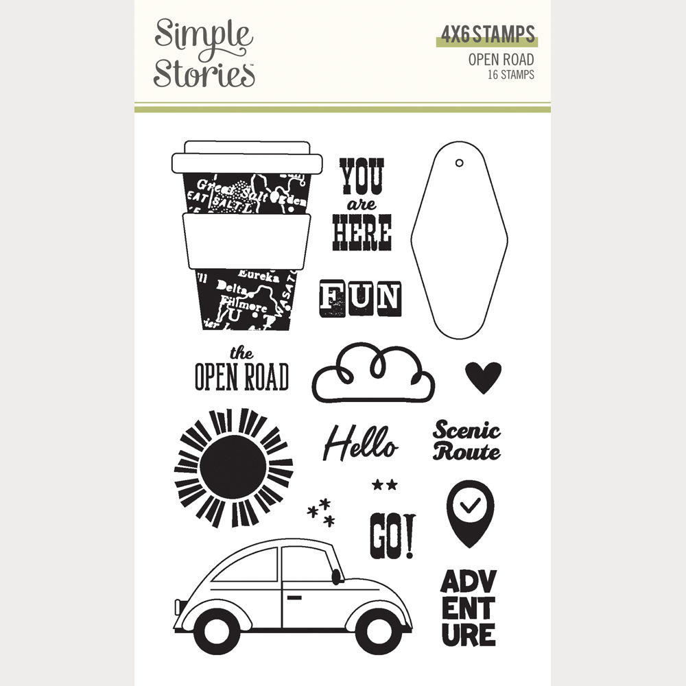 Simple Stories Open Road - Stamp set