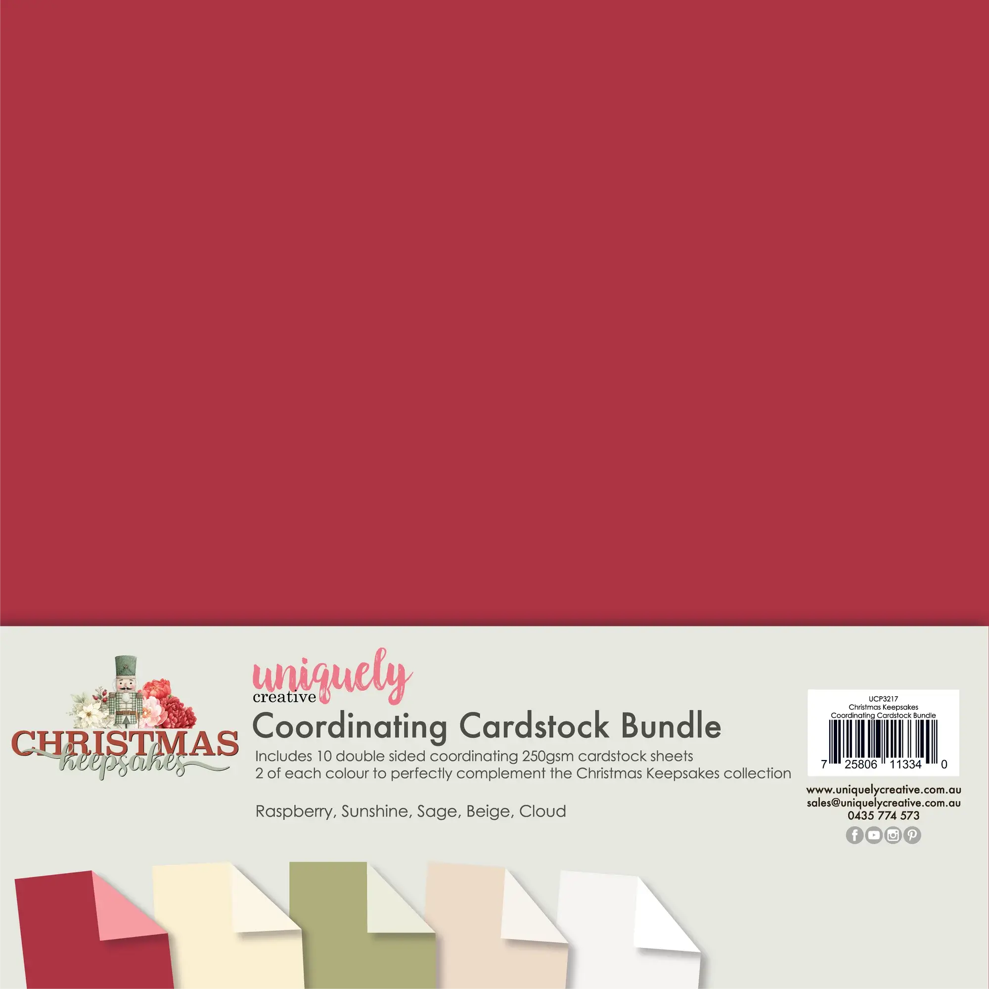 Uniquely Creative Christmas Keepsakes Coordinating Cardstock Bundle