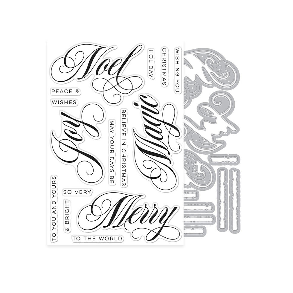 Thumbnail: Hero Arts So Very Merry Stamp & Cut DC381