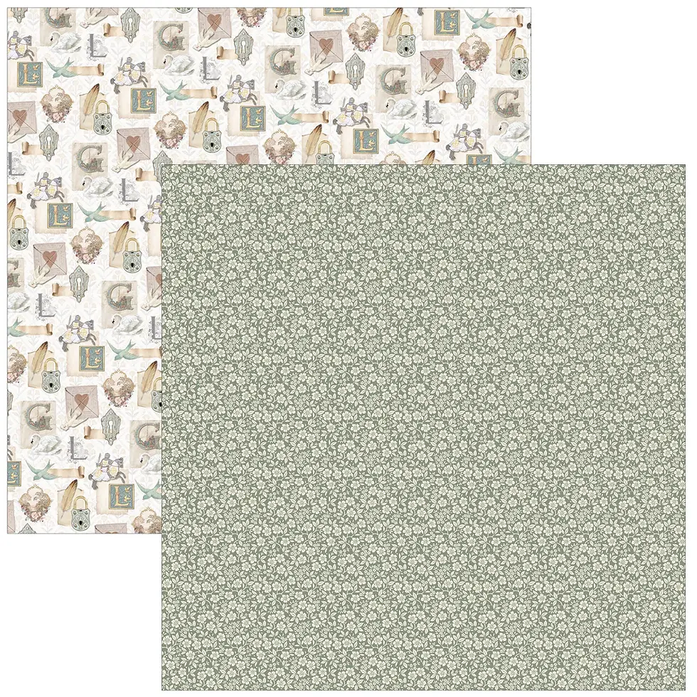 Thumbnail: Ciao Bella Courtly Love Patterns Pad 12"x12" 8/Pkg