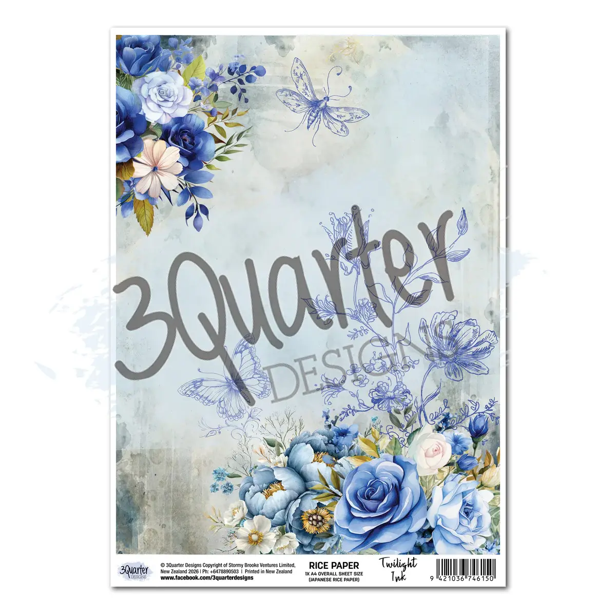 3Quarter Designs Twilight Ink - A4 Rice Paper