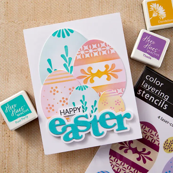 Hero Arts Color Layering Decorative Eggs Stencils