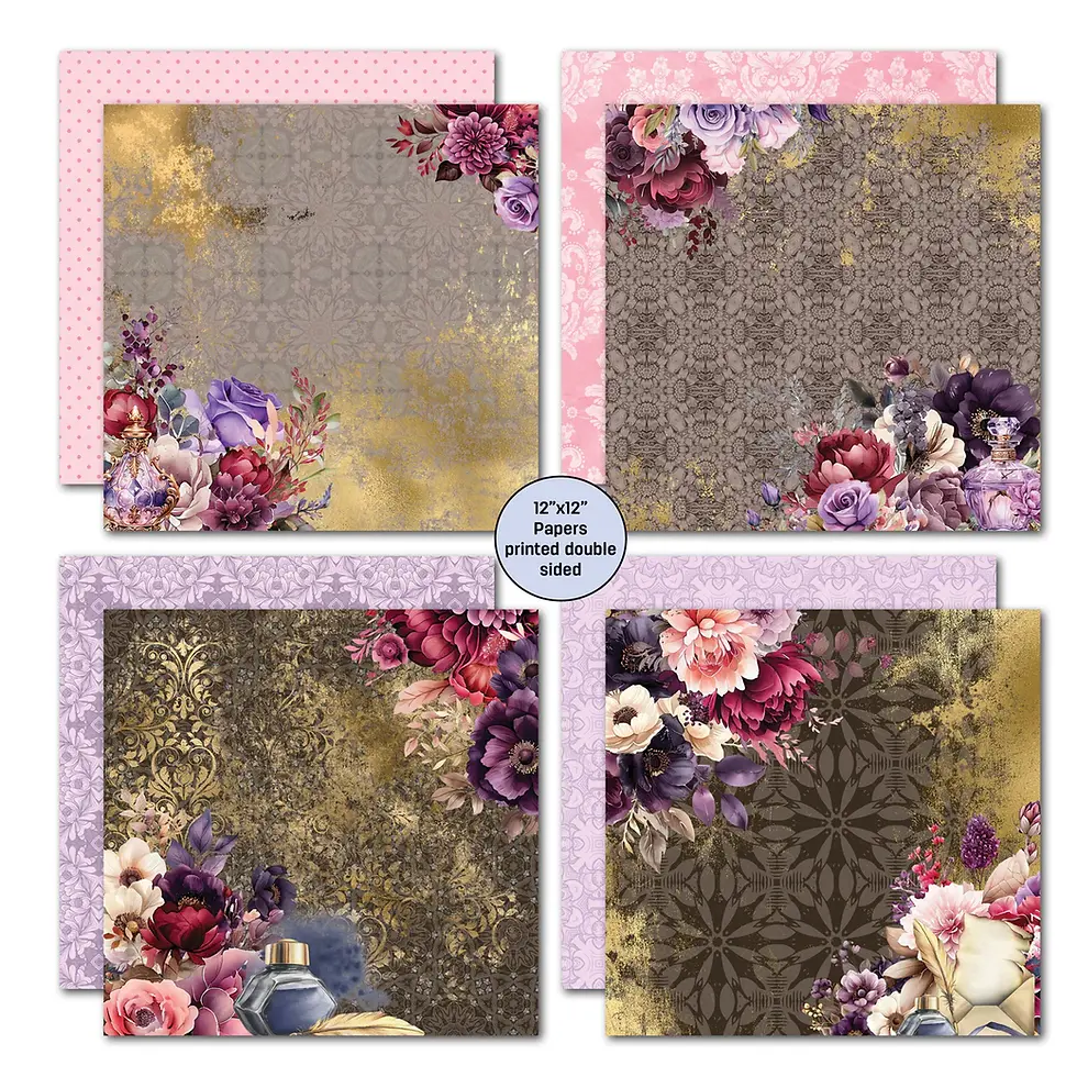 Thumbnail: 3Quarter Designs Petal Serenade 12x12 Design Paper & Diecuts Set