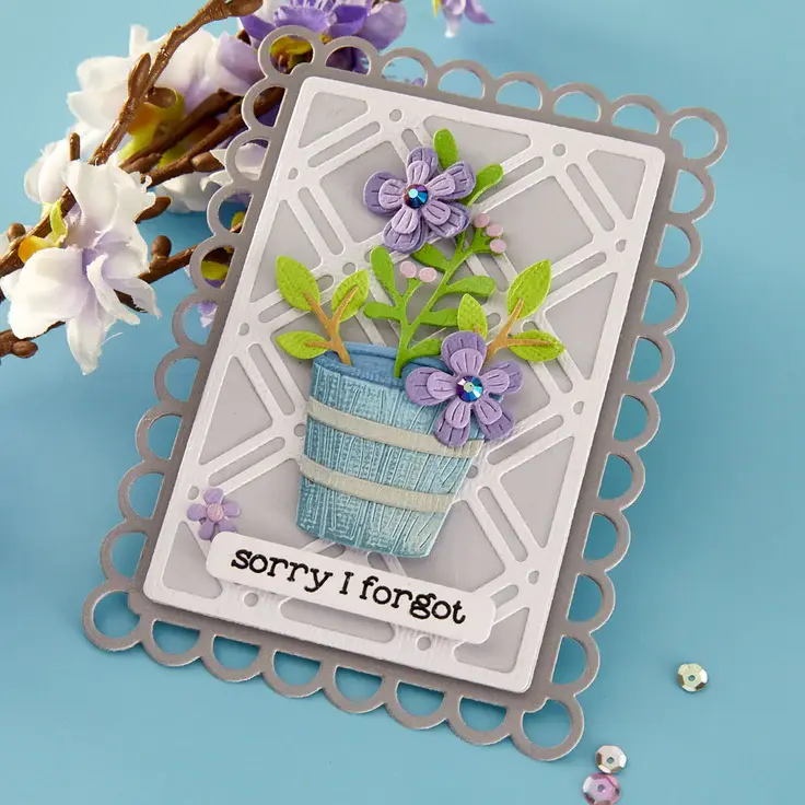 Thumbnail: Open Lace Frame and Landscapes Etched Dies by Lisa Horton