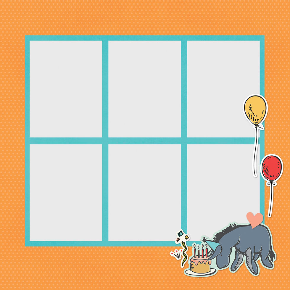 Thumbnail: Simple Stories Say Cheese Classic Pooh Birthday Simple Pages Page Pieces