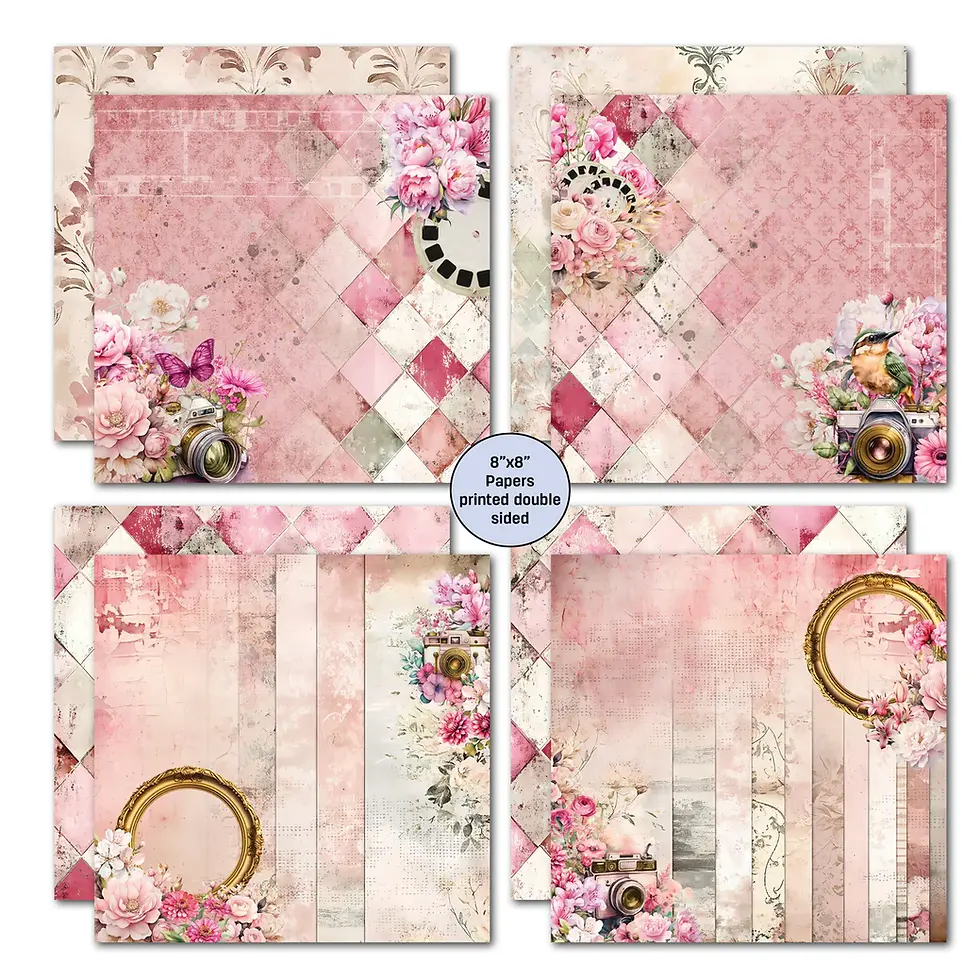 Thumbnail: 3Quarter Designs Shutter Glam 8x8 Paper Pack & Diecuts Set
