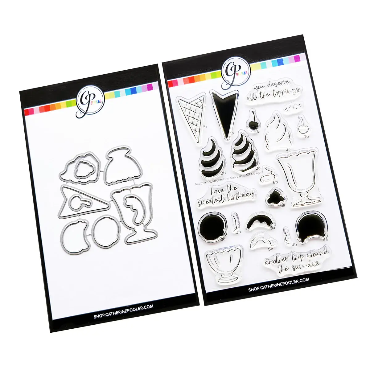 Catherine Pooler Another Trip Around the Sun-dae Stamp & Die Bundle