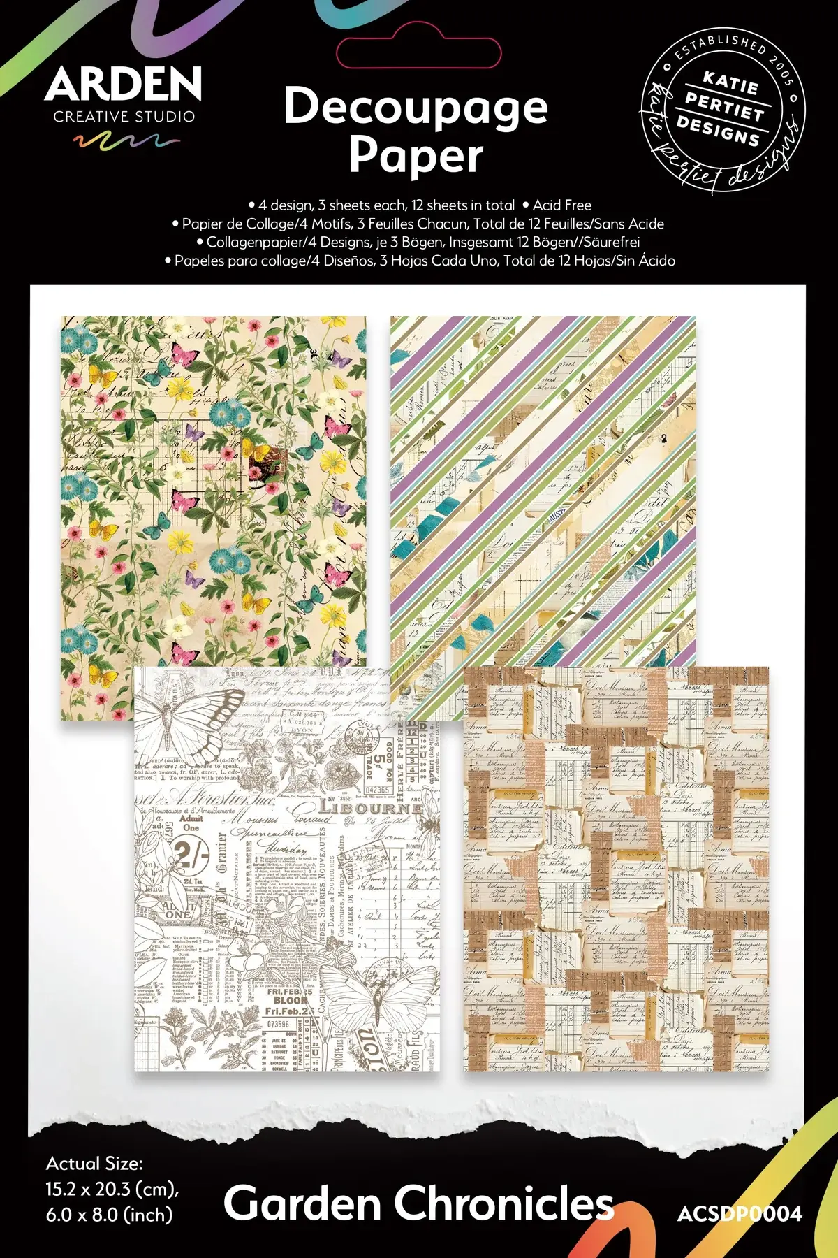 Arden Creative Studio Garden Chronicles 6in x 8in Decoupage Paper