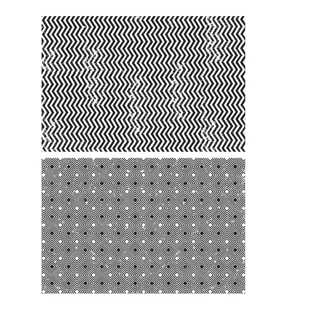 Stampers Anonymous Tim Holtz Rubber Stamp Set Zigzag and Diamonds