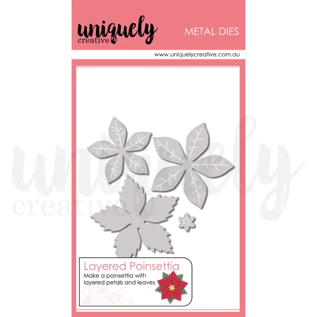 Uniquely Creative Layered Poinsettia Die