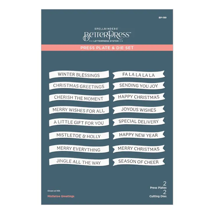 Thumbnail: Spellbinders MISTLETOE GREETINGS PRESS PLATE & DIE SET