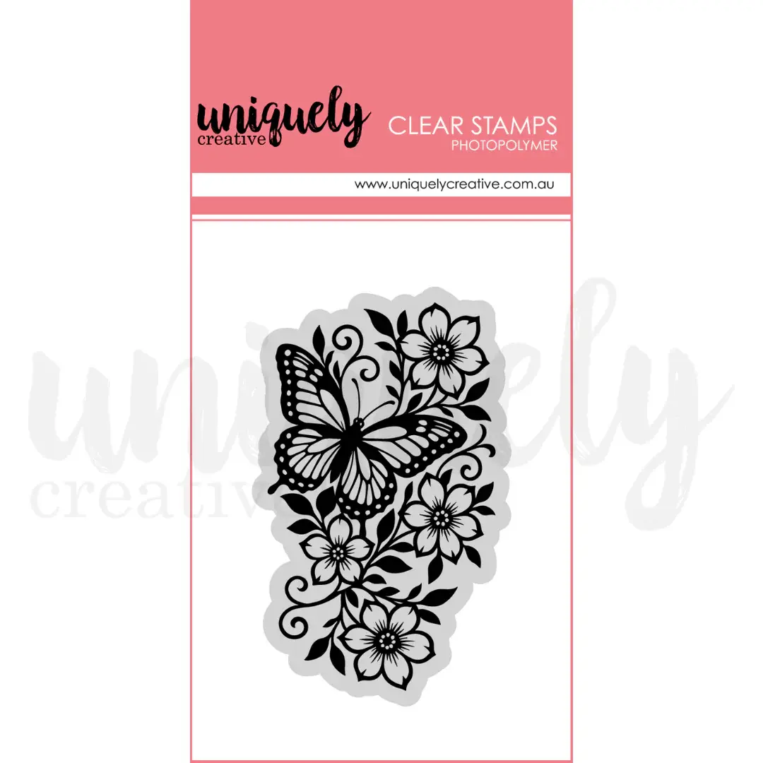 Uniquely Creative Wings & Wildflowers Photopolymer Stamp