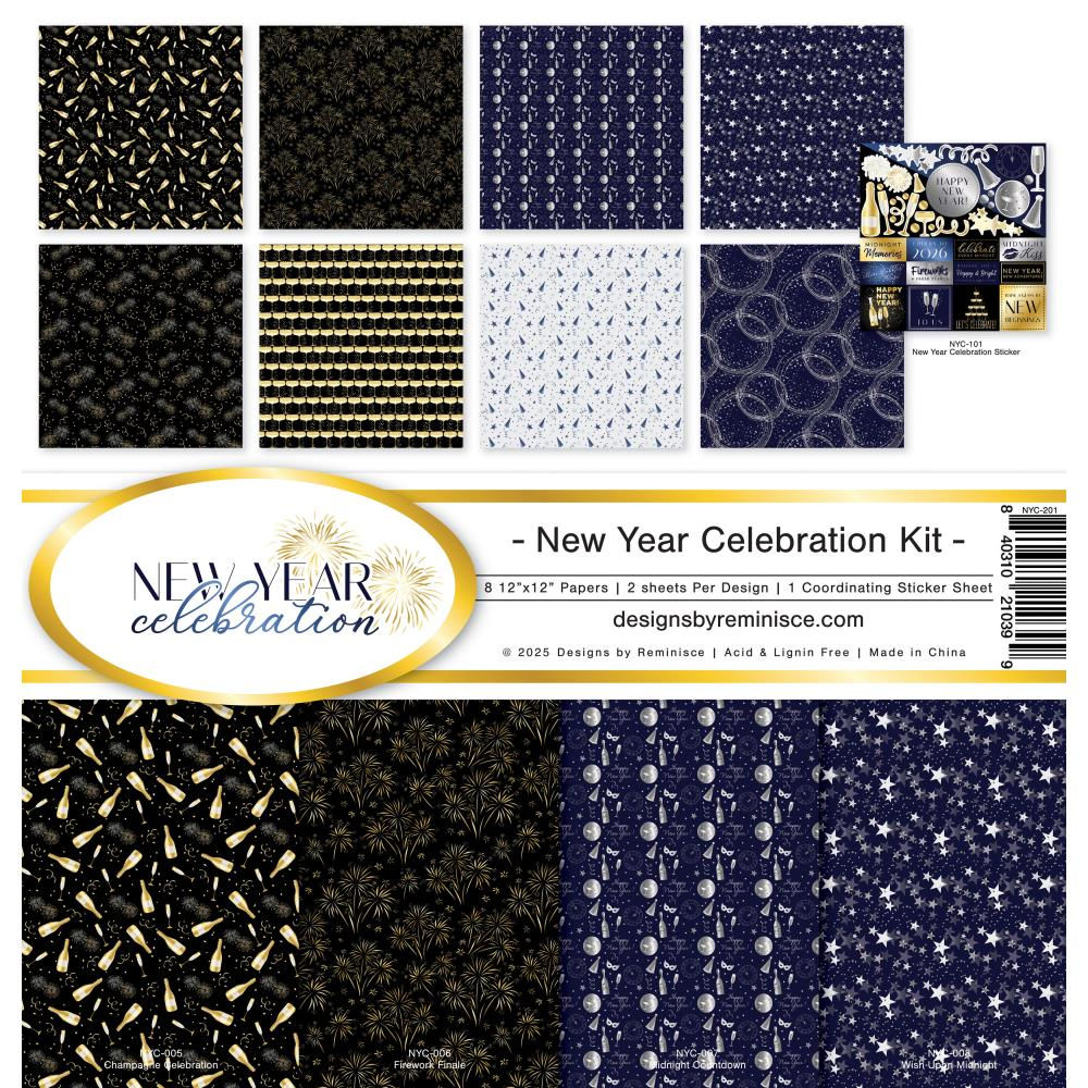 Reminisce Collection Kit 12"X12" New Year Celebration