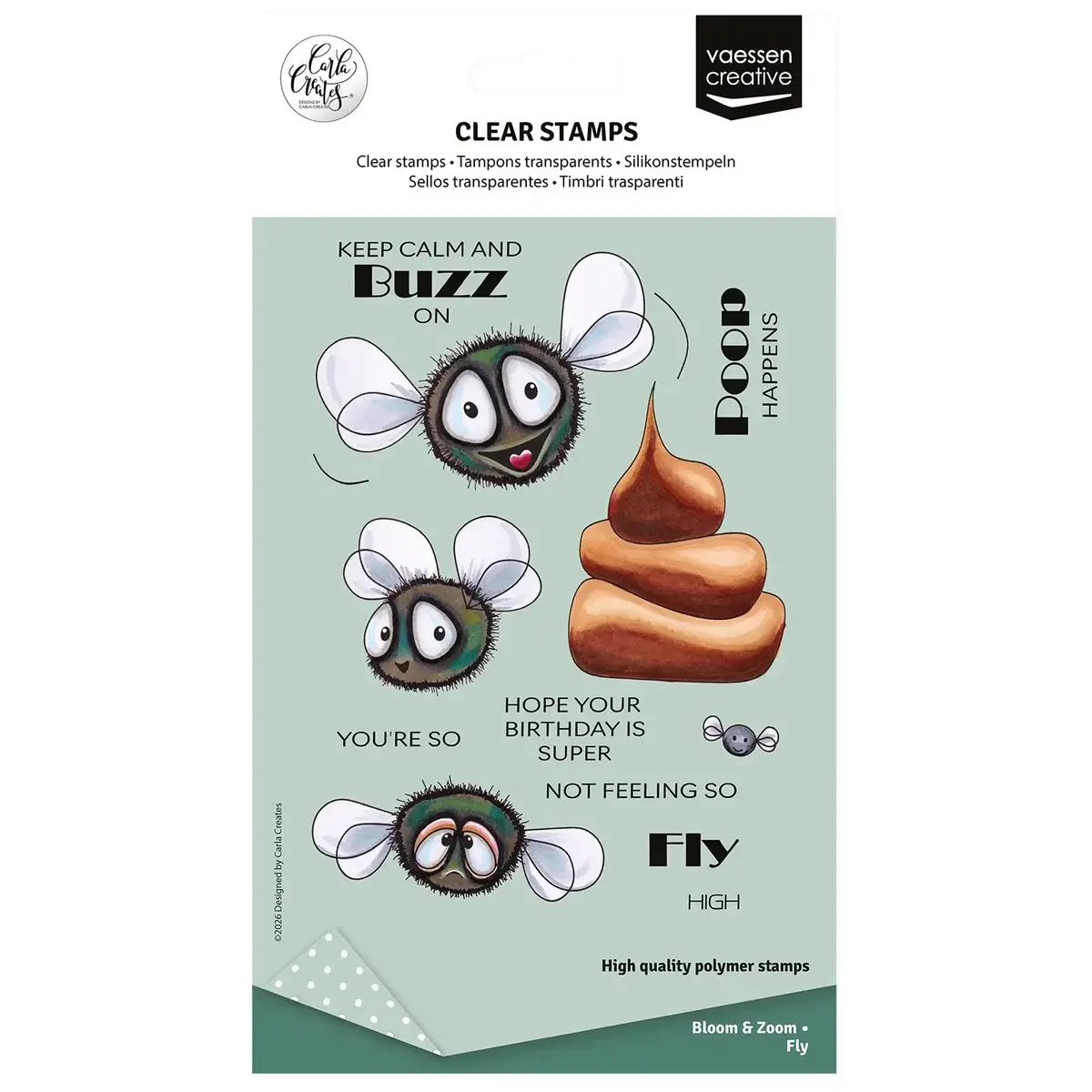 Vaessen Creative • Clear Stamps by Carla Creates Fly 17pcs