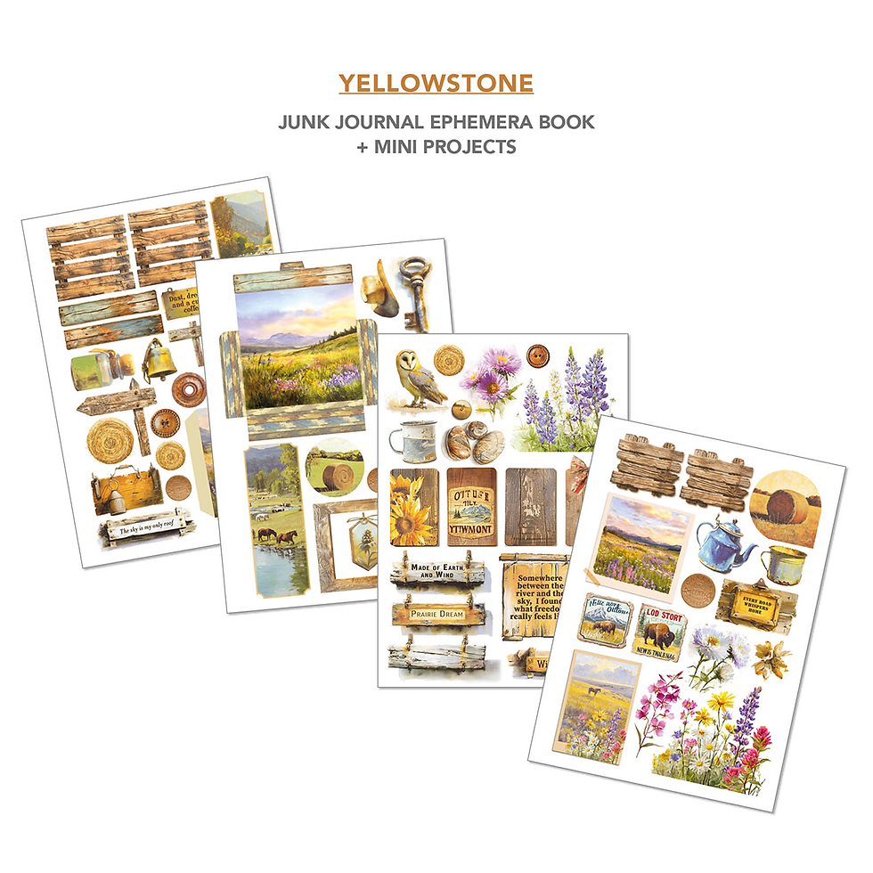 Thumbnail: Ciao Bella Ephemera Book Yellowstone A4 32/Pkg