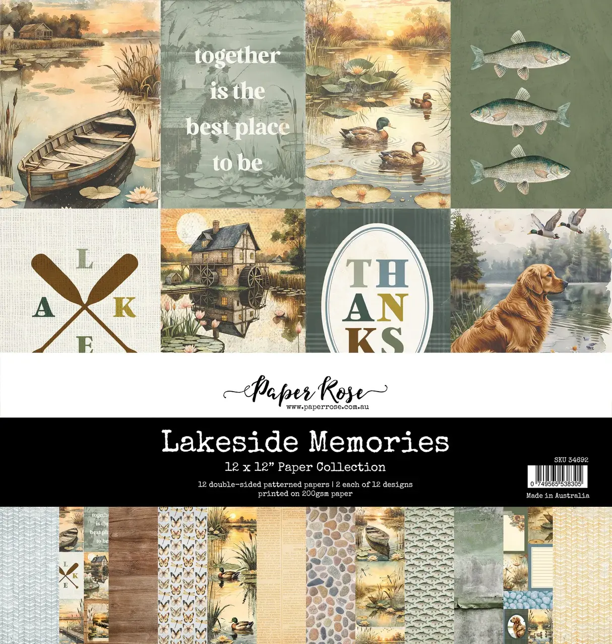 Paper Rose Lakeside Memories 12x12 Paper Collection 34692