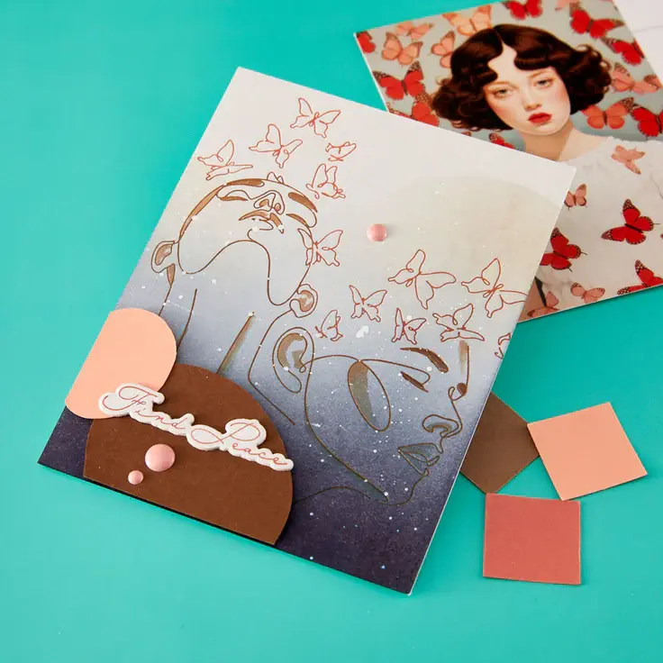 Thumbnail: Spellbinders All My Senses Faces Press + Foil Plates and Stencil Bundle by Jayce