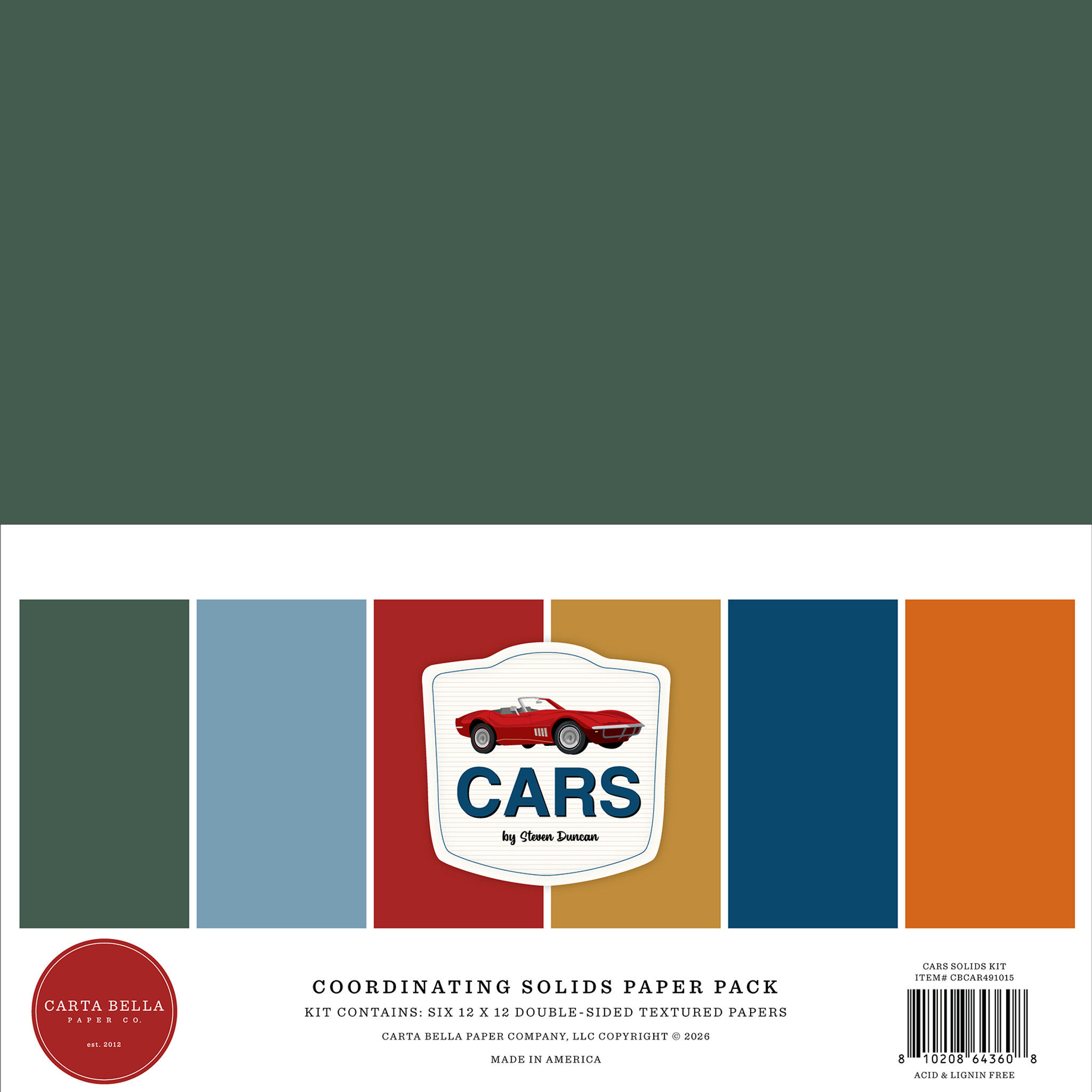 Carta Bella Cars Solids Kit 12x12