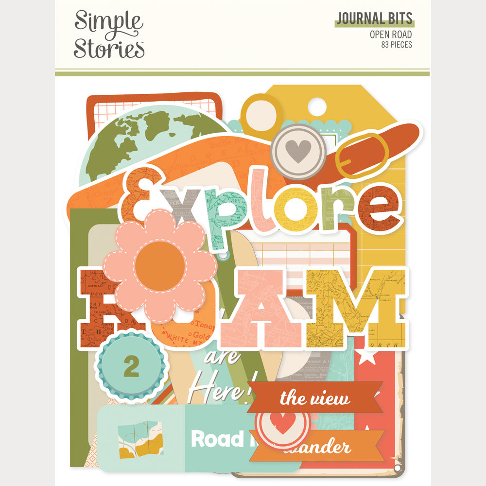 Simple Stories Open Road Journal Bits & Pieces