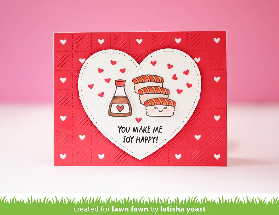 Thumbnail: Lawn Fawn checkered hearts backdrop: landscape