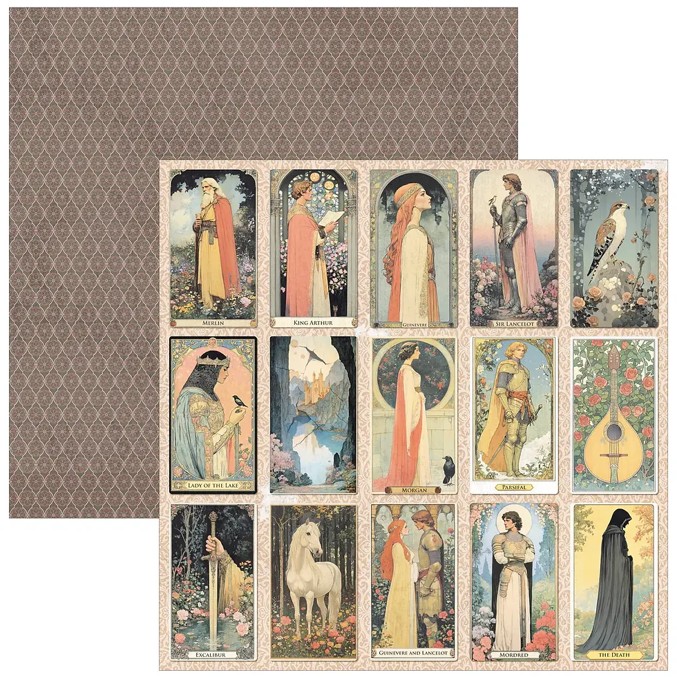 Thumbnail: Ciao Bella Courtly Love Patterns Pad 12"x12" 8/Pkg