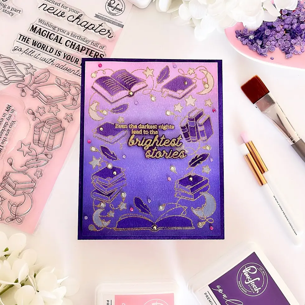 Thumbnail: Pinkfresh Studio Twilight Tales Stamps Dies Stencils Bundle