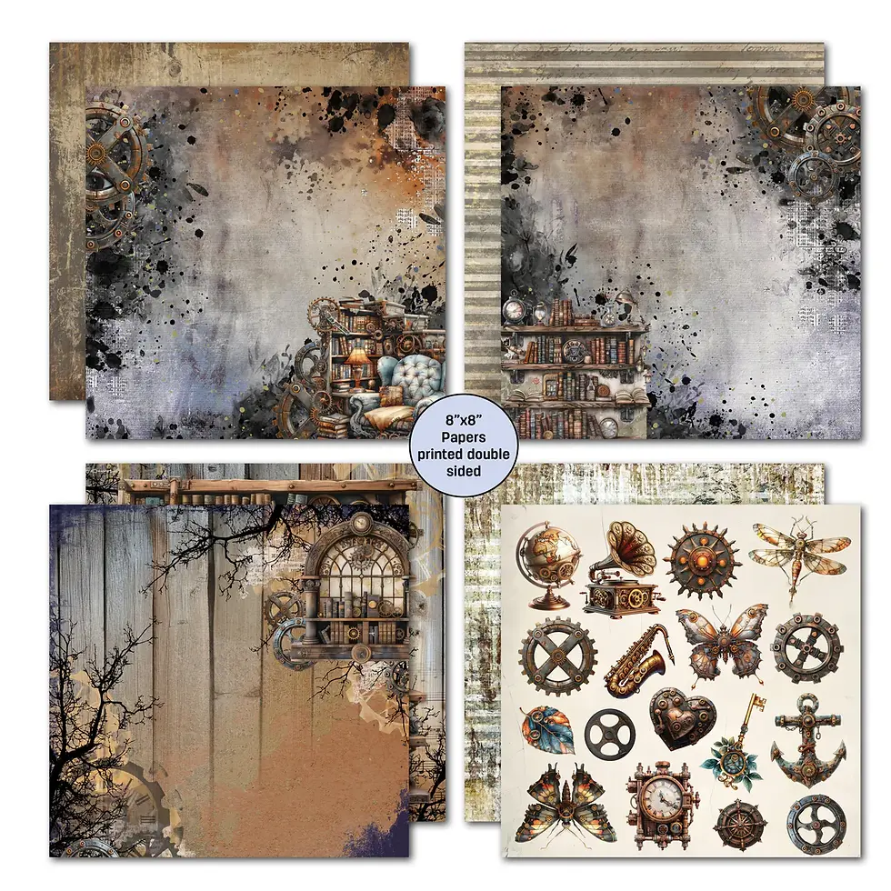 Thumbnail: 3Quarter Designs Rustic Tinkerer 8x8 Paper Pack