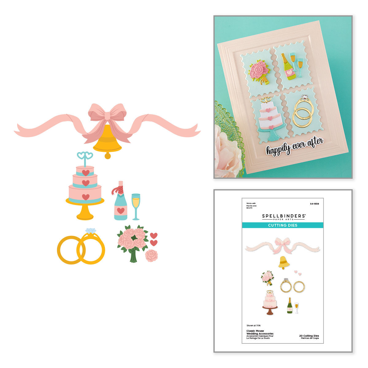 Spellbinders Classic Mouse Wedding Accessories Etched Dies