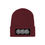 Thumbnail: FA Three Spiral Edge Stitch Beanie Burgundy Heather
