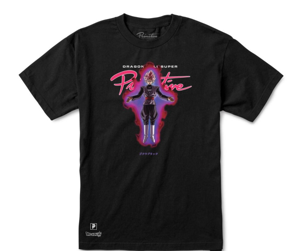 Primitive X DBZ Goku Black Rose Nuevo Tee - Black