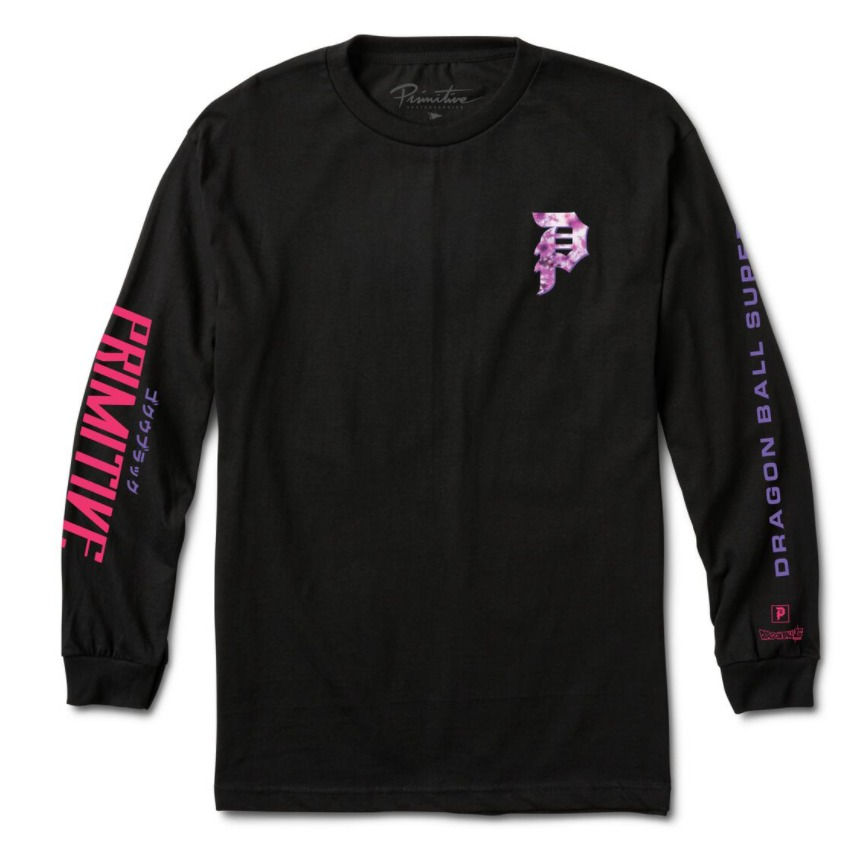 Primitive X DBZ Black Rose Long sleeve Tee - Black