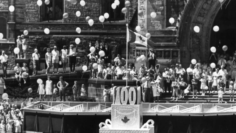 1 Temmuz 1967'de Ottawa'daki Dominyon Günü kutlaması