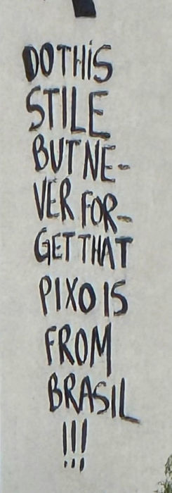 Do this style but never forget that pixo is from Brasil
Urban intervention carried out in Berlin in 2025.