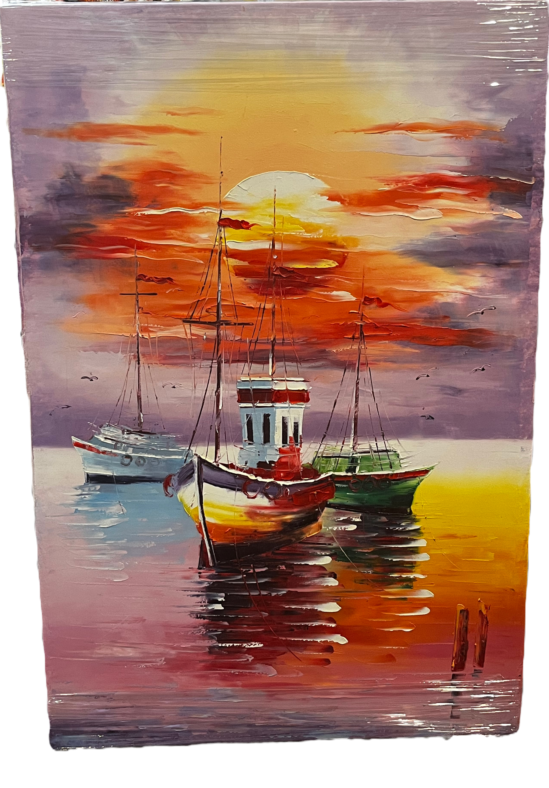 Sunset Sailboats