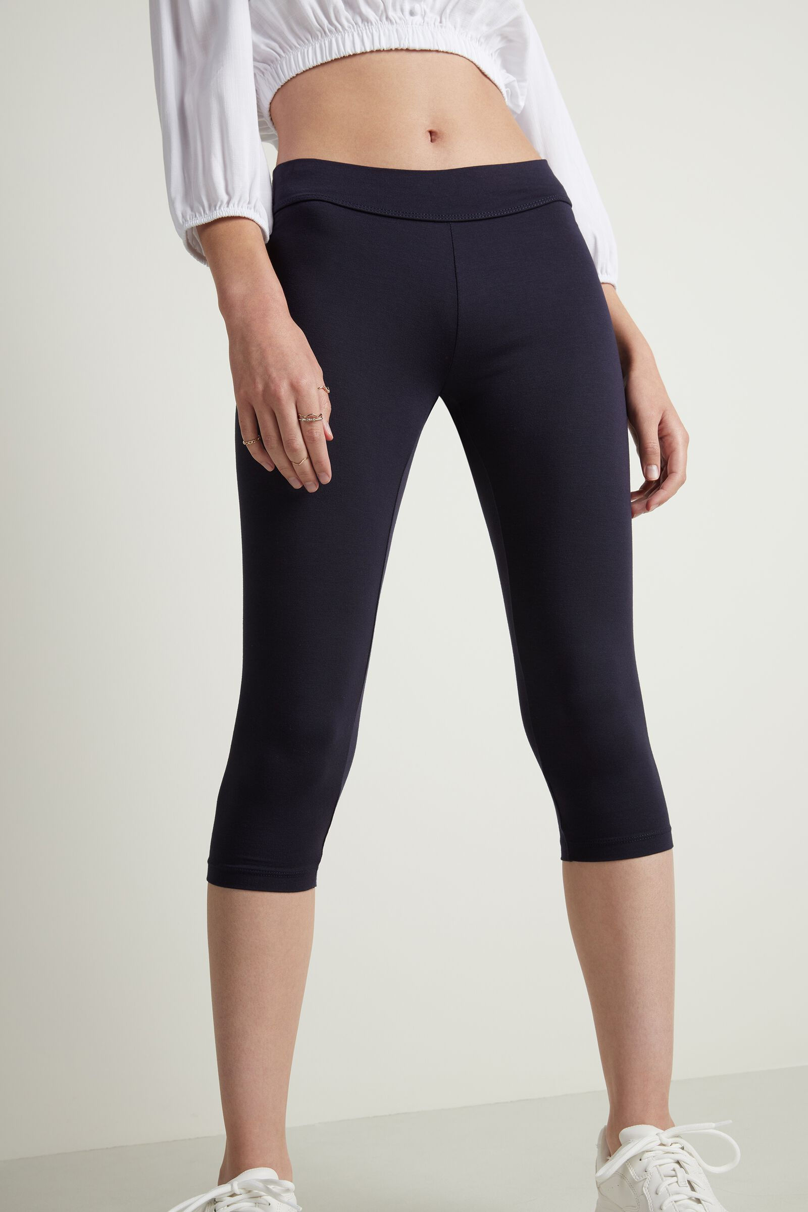 Legging corsaire Tezenis  bio - Yoga/Pilates - bleu