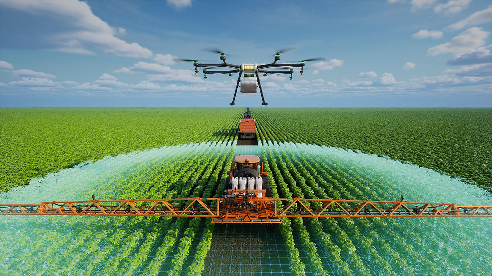 autonomous-agriculture-vehicle-drone-are-working-agricultural-plot