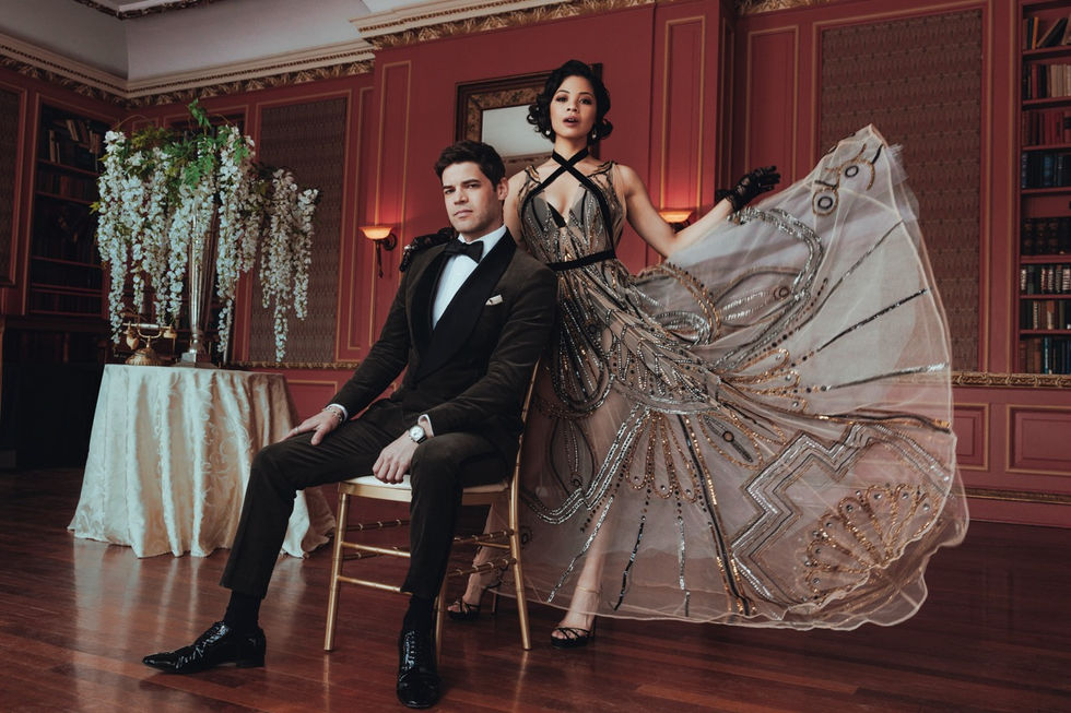 4 - Jeremy Jordan & Eva Noblezada at de Seversky Mansion_credit Matthew Murphy Large.jpeg