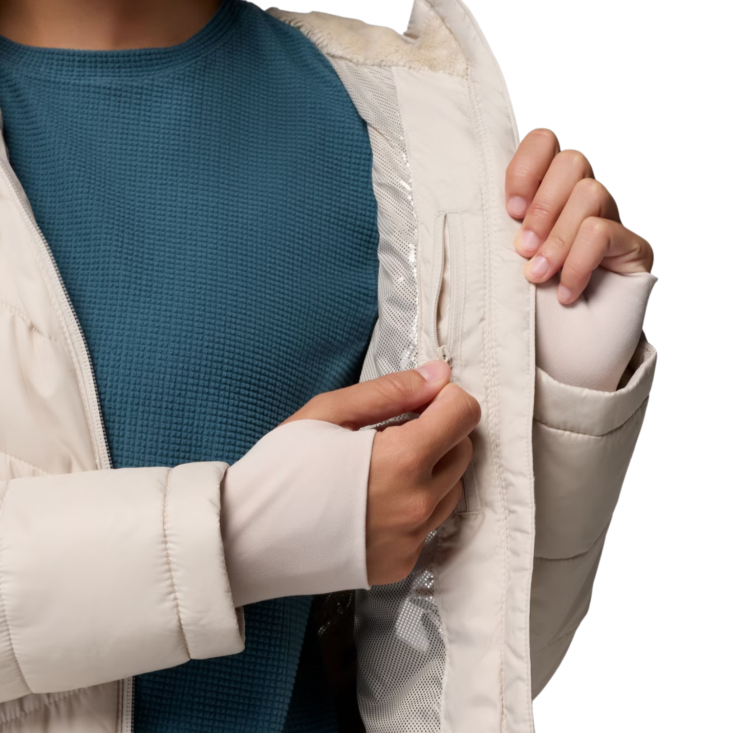 CASACA CON CAPUCHA Y AISLAMIENTO HEAVENLY™ - BEIGE