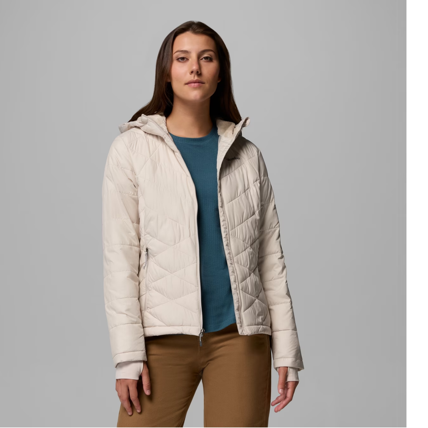 CASACA CON CAPUCHA Y AISLAMIENTO HEAVENLY™ - BEIGE