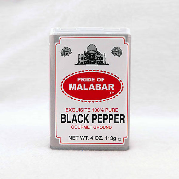 Malabar Ground Black Pepper 4oz. Tin