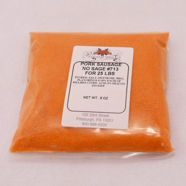 Pork Sausage Seasoning No Sage #713 - 9oz.