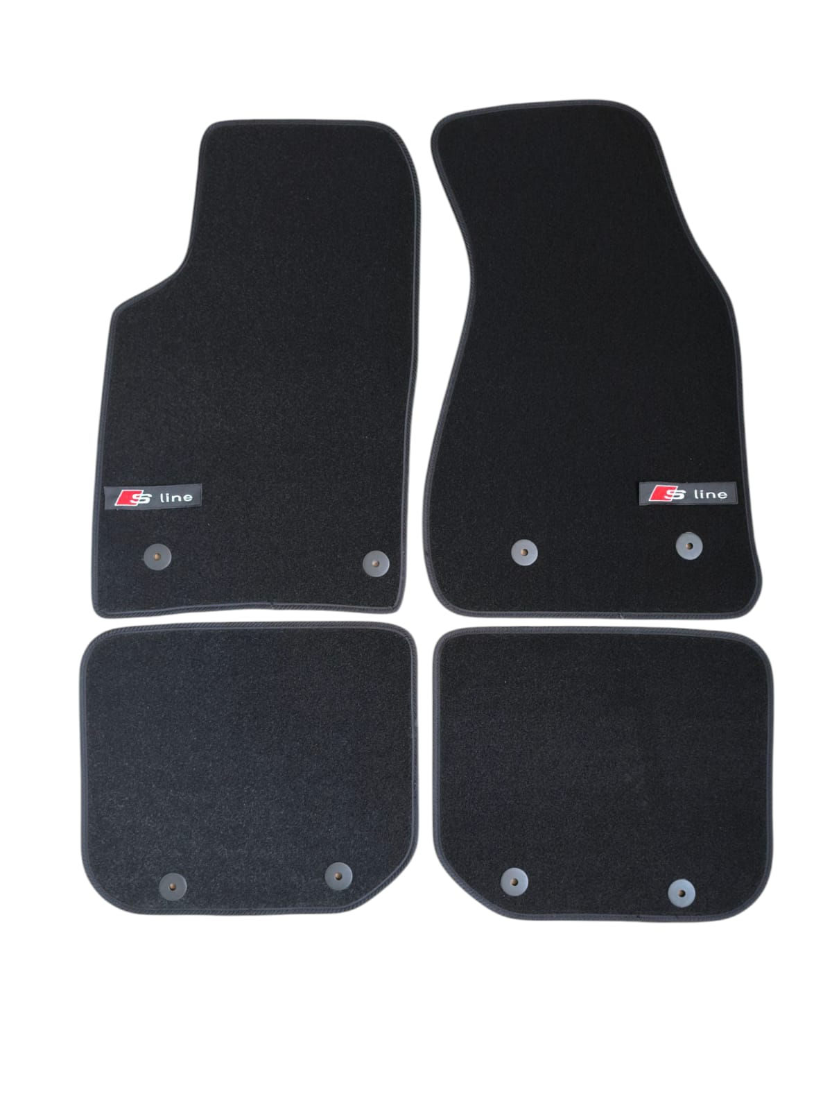 Audi A4 (B5) 1996-2000 Teppich Fussmatten 1750g/m2 - Schwarz mit Logo Sline