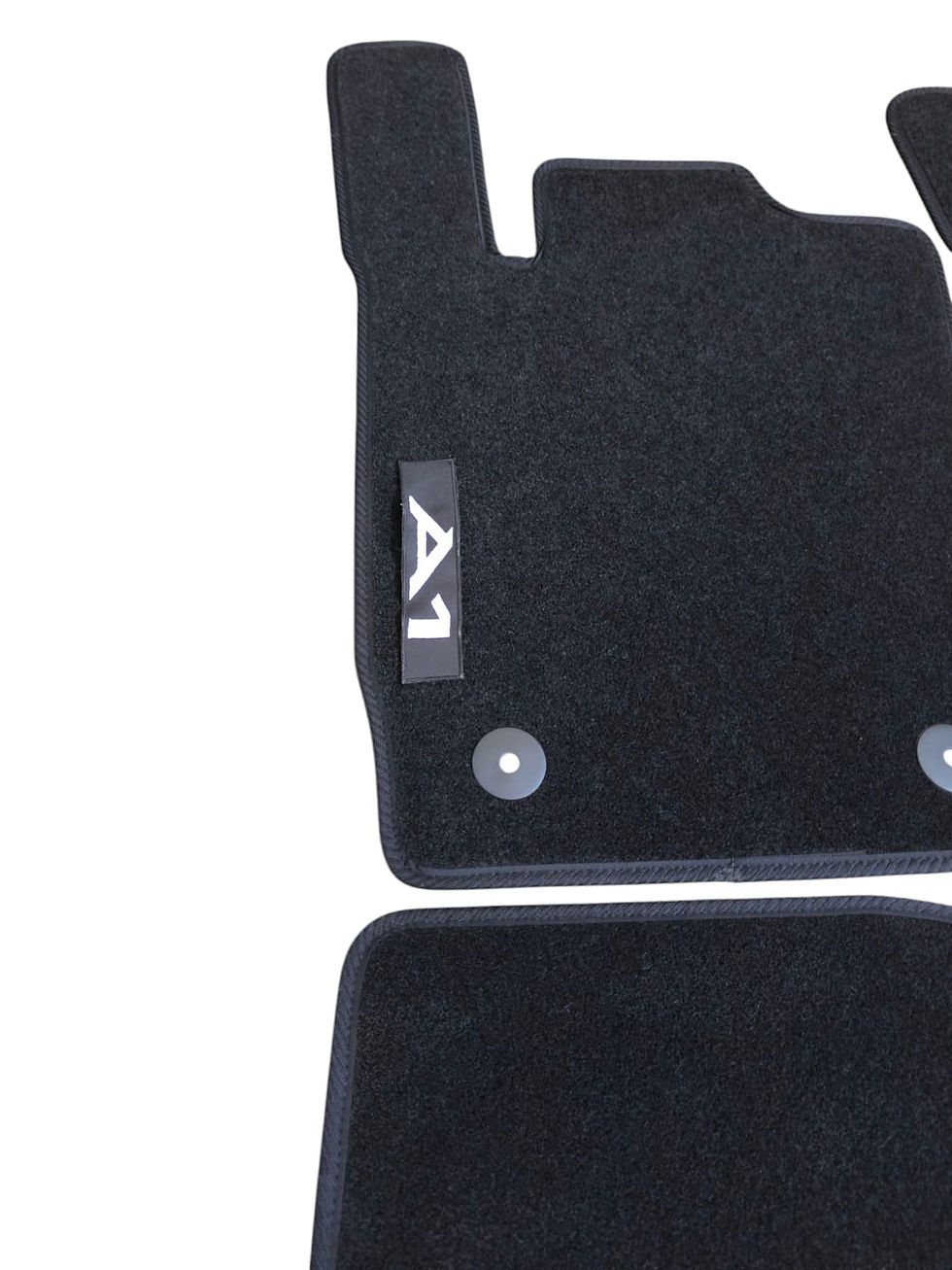 Miniature : Tapis de sol en moquette noire avec logo A1 (8X) pour Audi A1 (2010-2018), 1750 