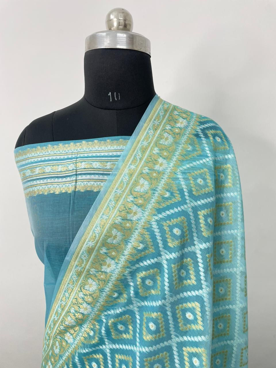 Thumbnail: Jamdani Handwoven Saree