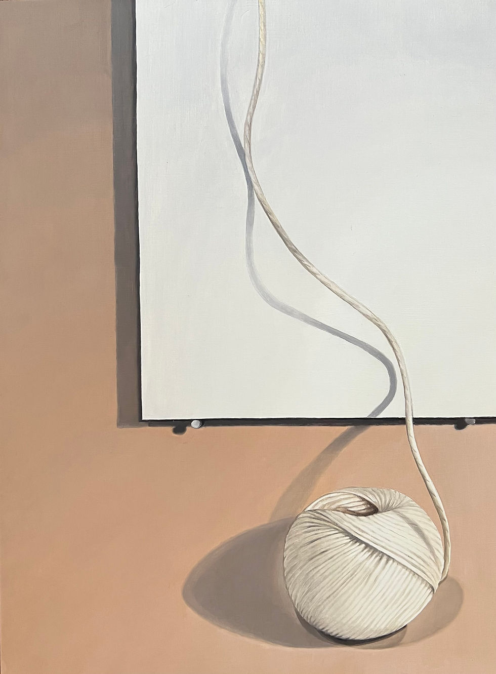 34. String, 2004, oil on Masonite, signed, dated and titled verso, 16 x 12 inches, literature: Marina Stern Paintings and Drawings, privately published (2015), p. 36  